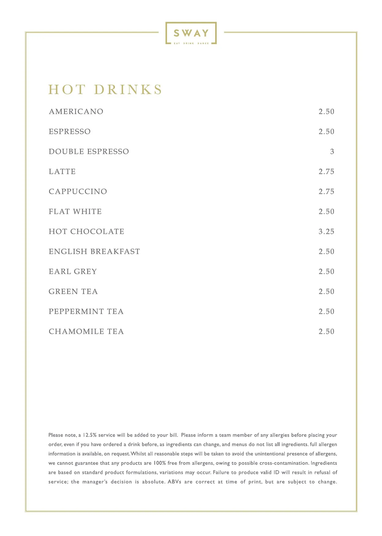 Mayamama at Sway menu, page 15