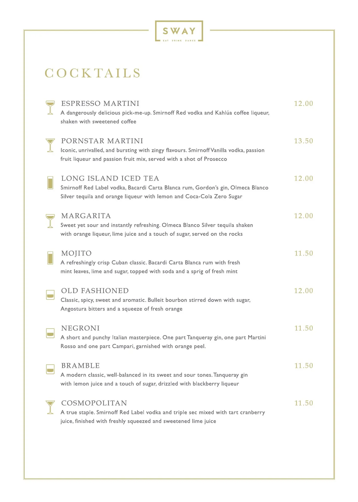 Mayamama at Sway menu, page 6