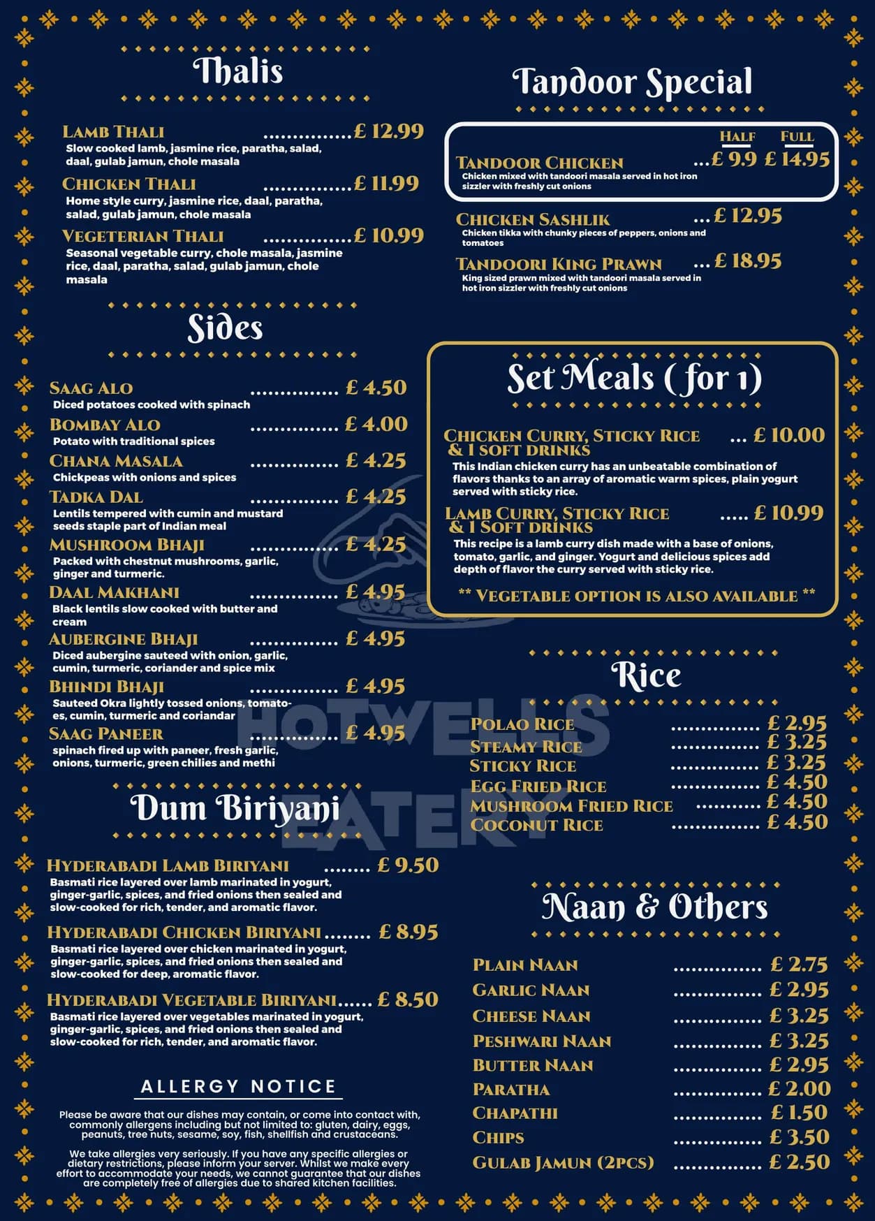 Hotwells Eatery menu, page 3
