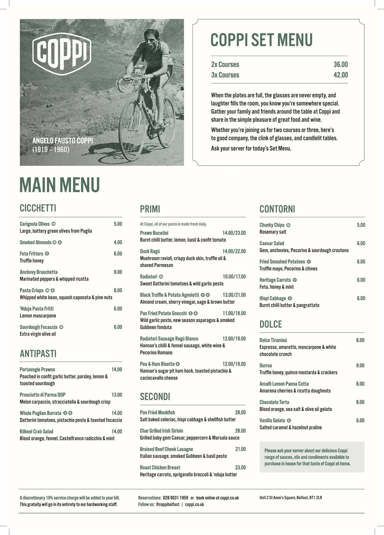 Coppi menu, page 2