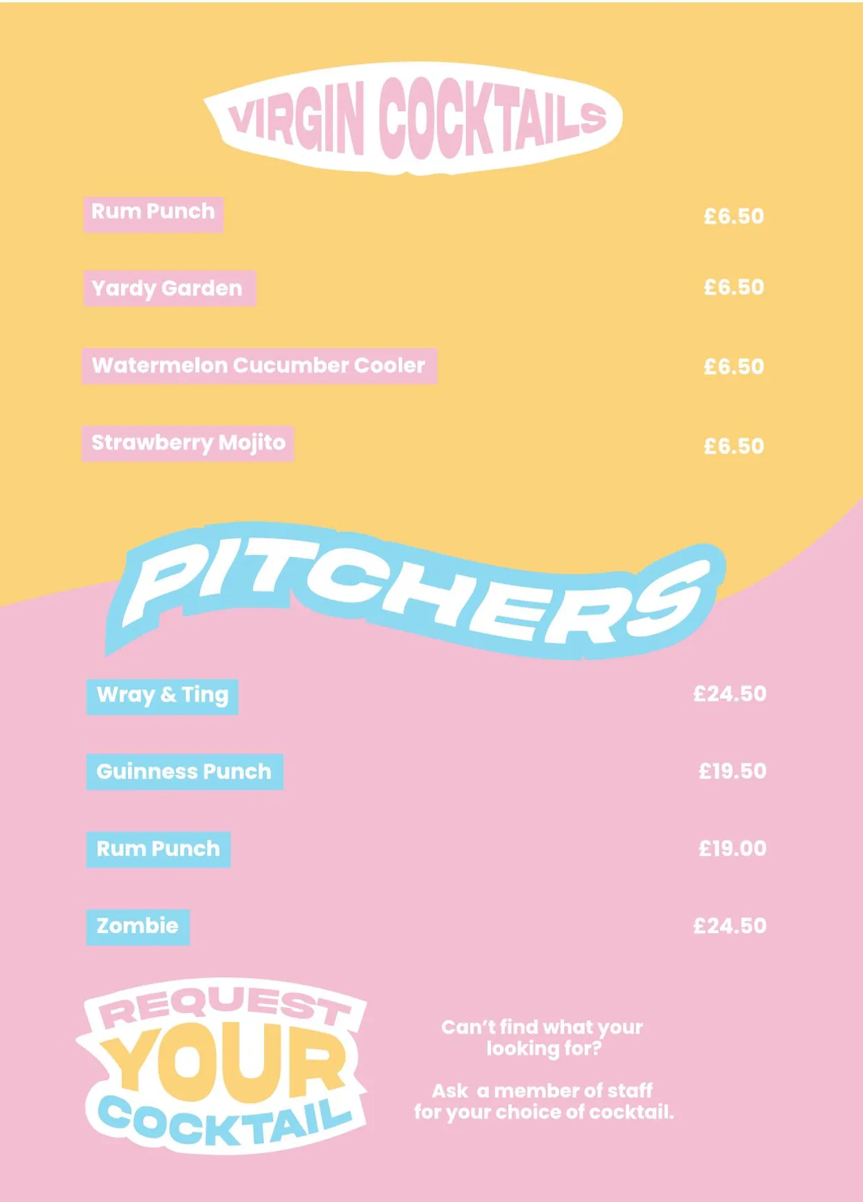 The Drop menu, page 7