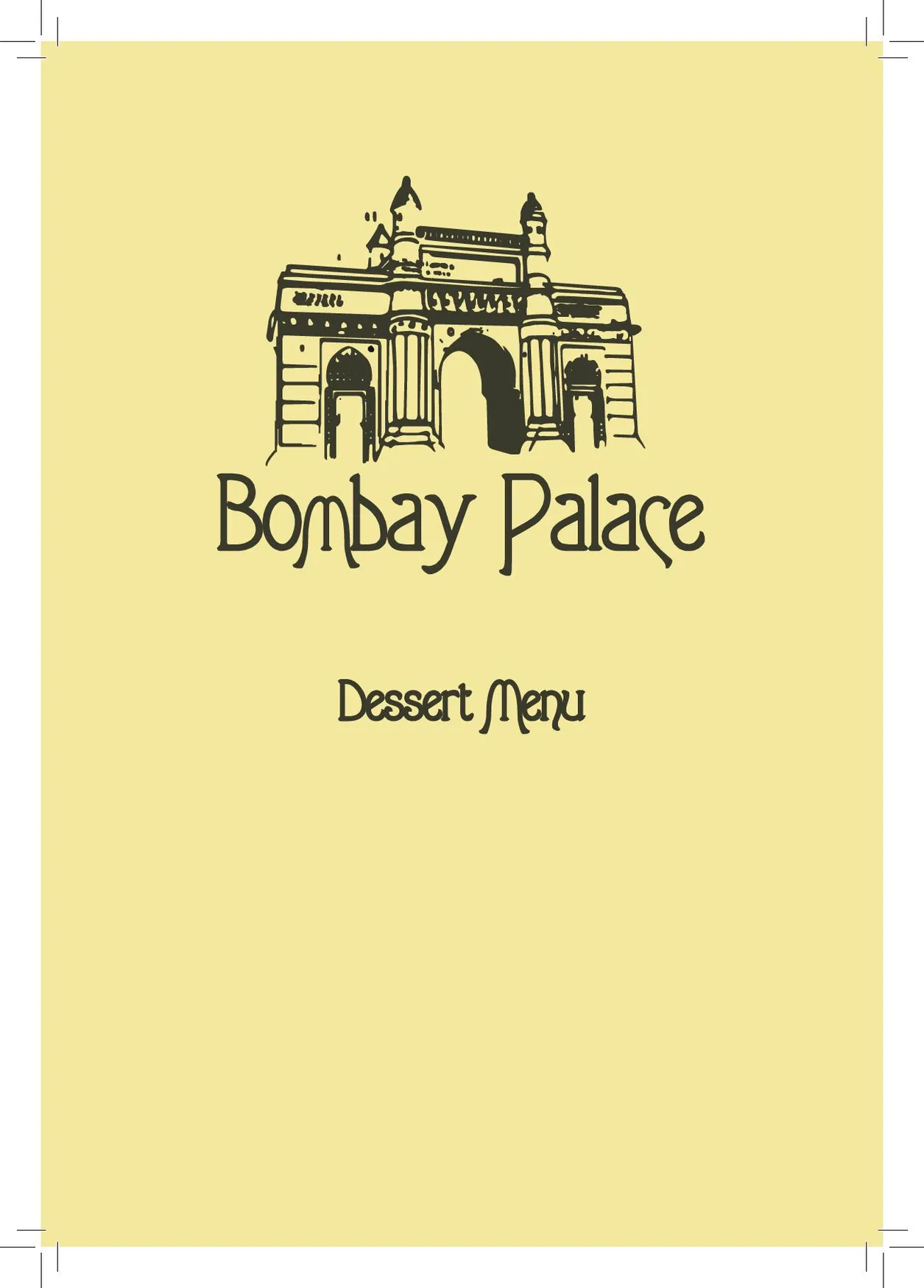 Bombay Palace menu, page 9
