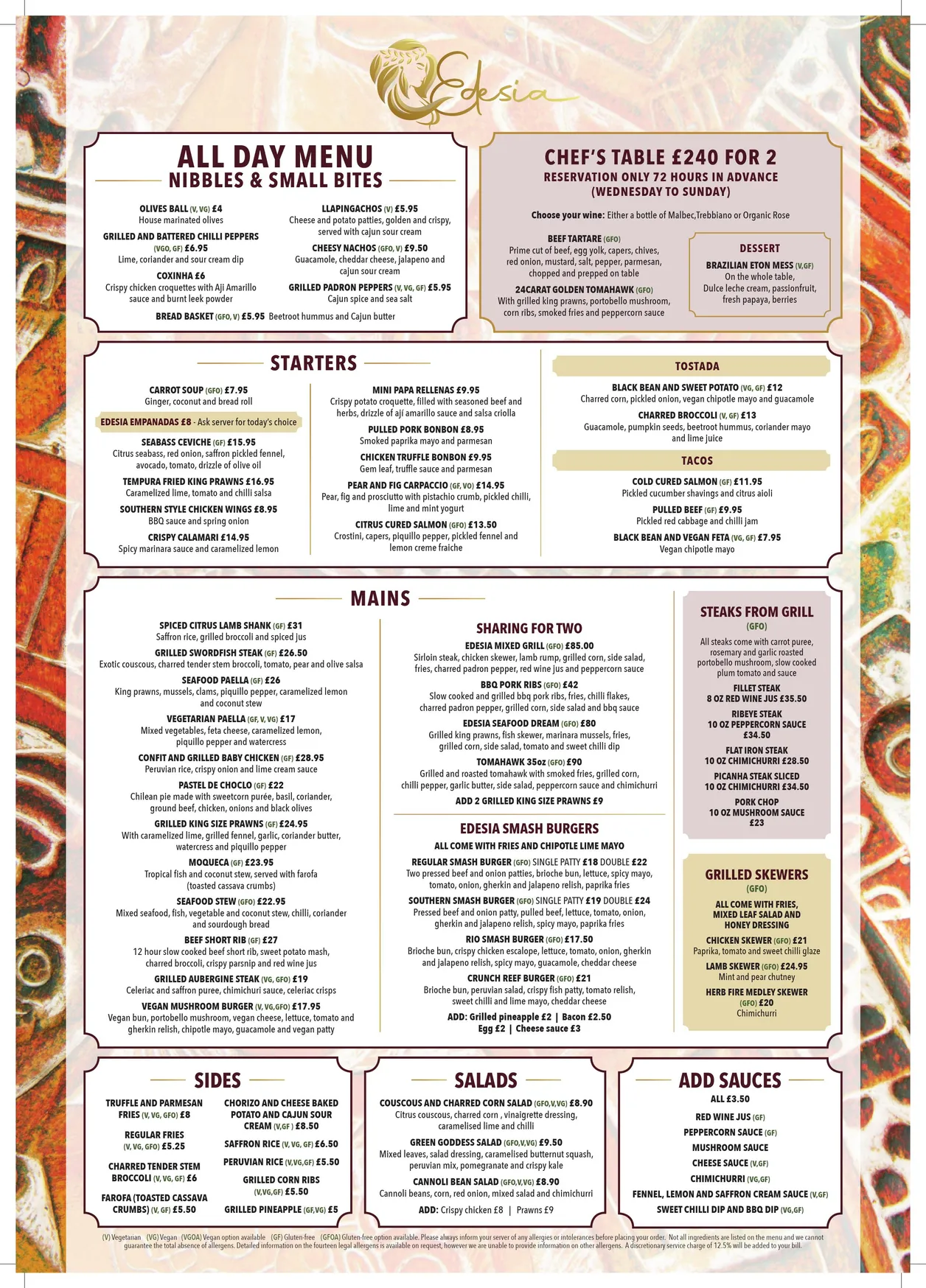 Edesia - Bath menu, page 1