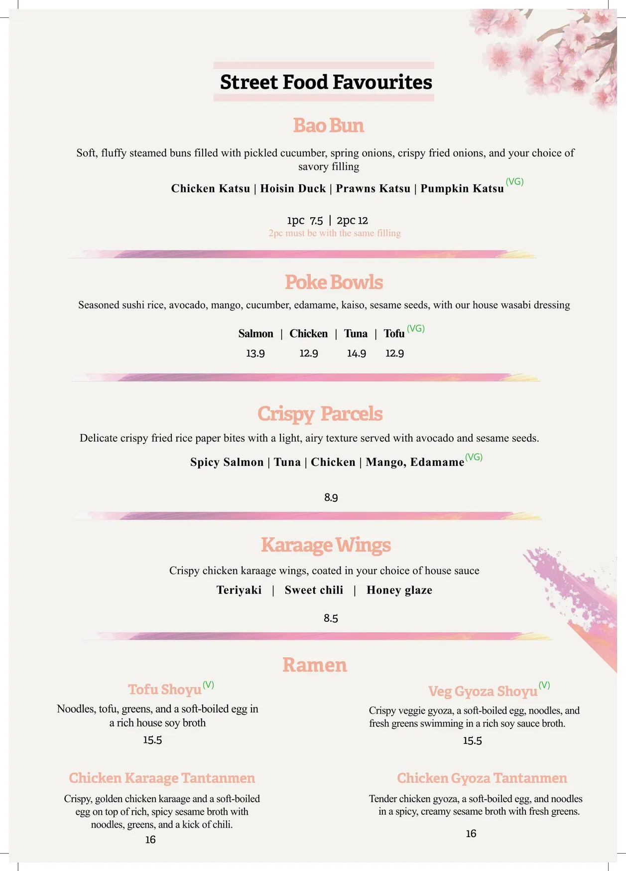 Nara Roll menu, page 3