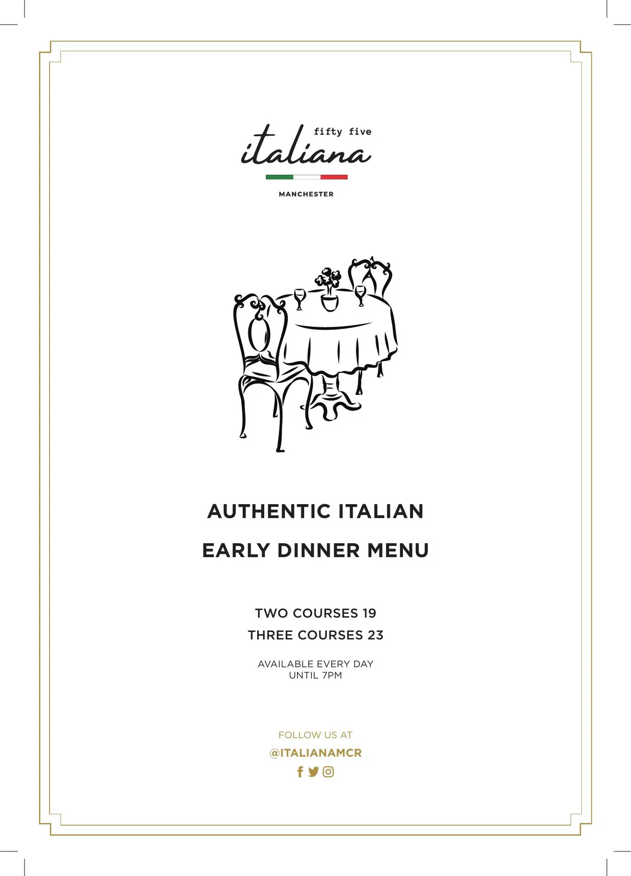 Italiana Fifty Five Didsbury menu, page 7