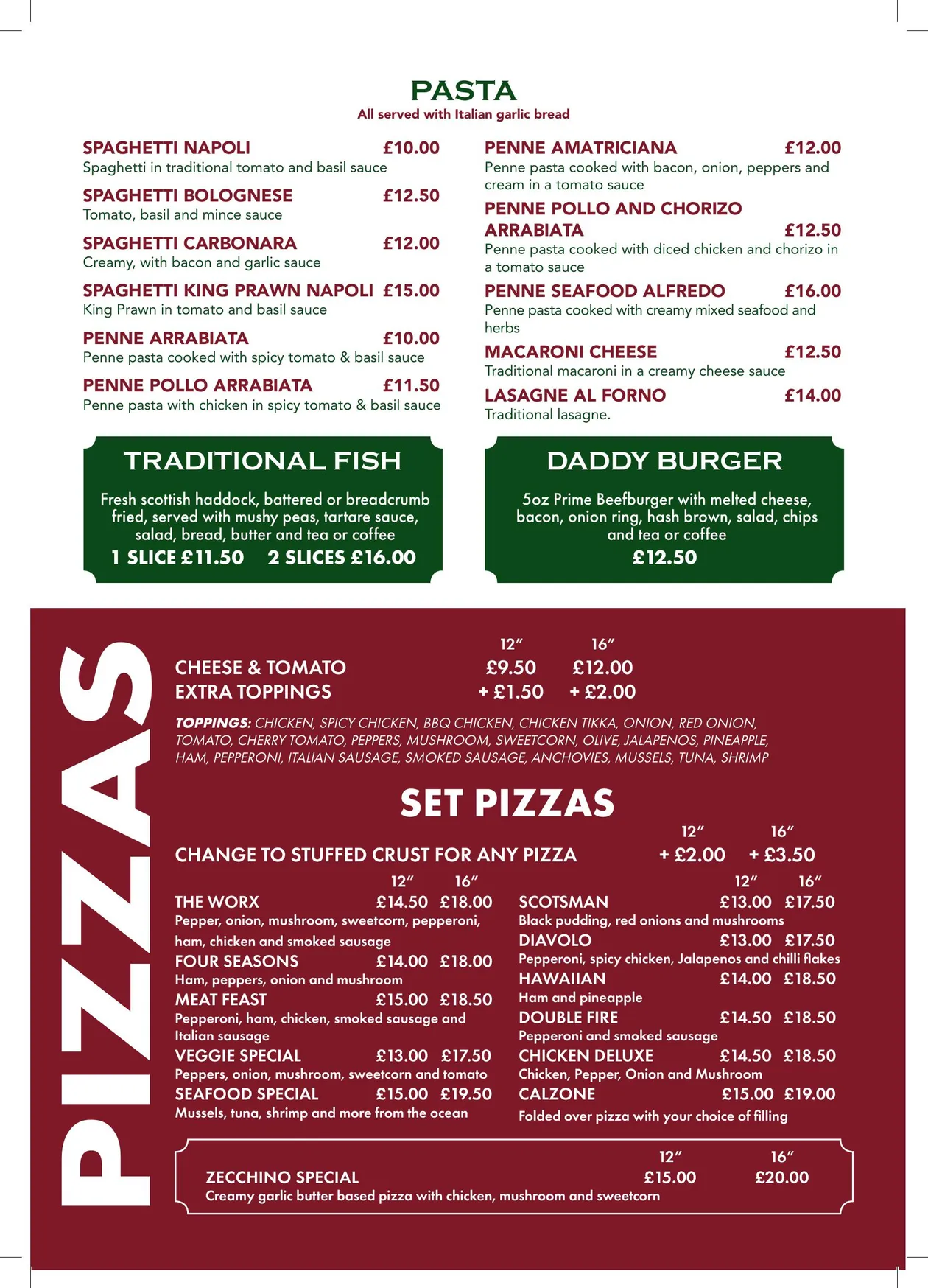 Cafe Zecchino menu, page 3