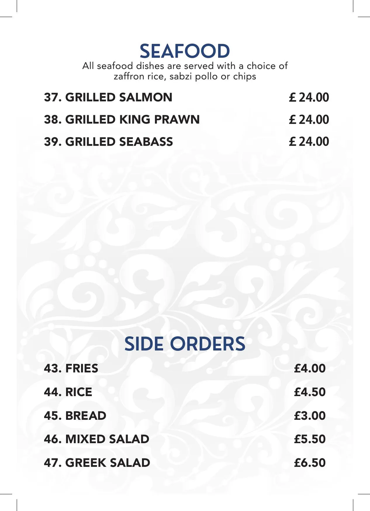 Tehran Restaurant Moseley menu, page 7