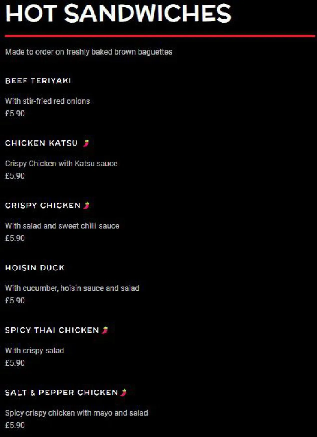 Juici Sushi menu, page 5