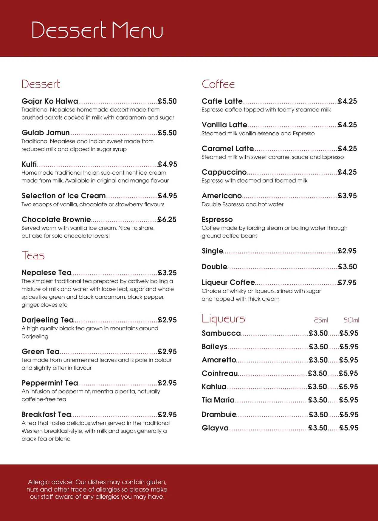 Gurkha Cafe & Restaurant menu, page 5