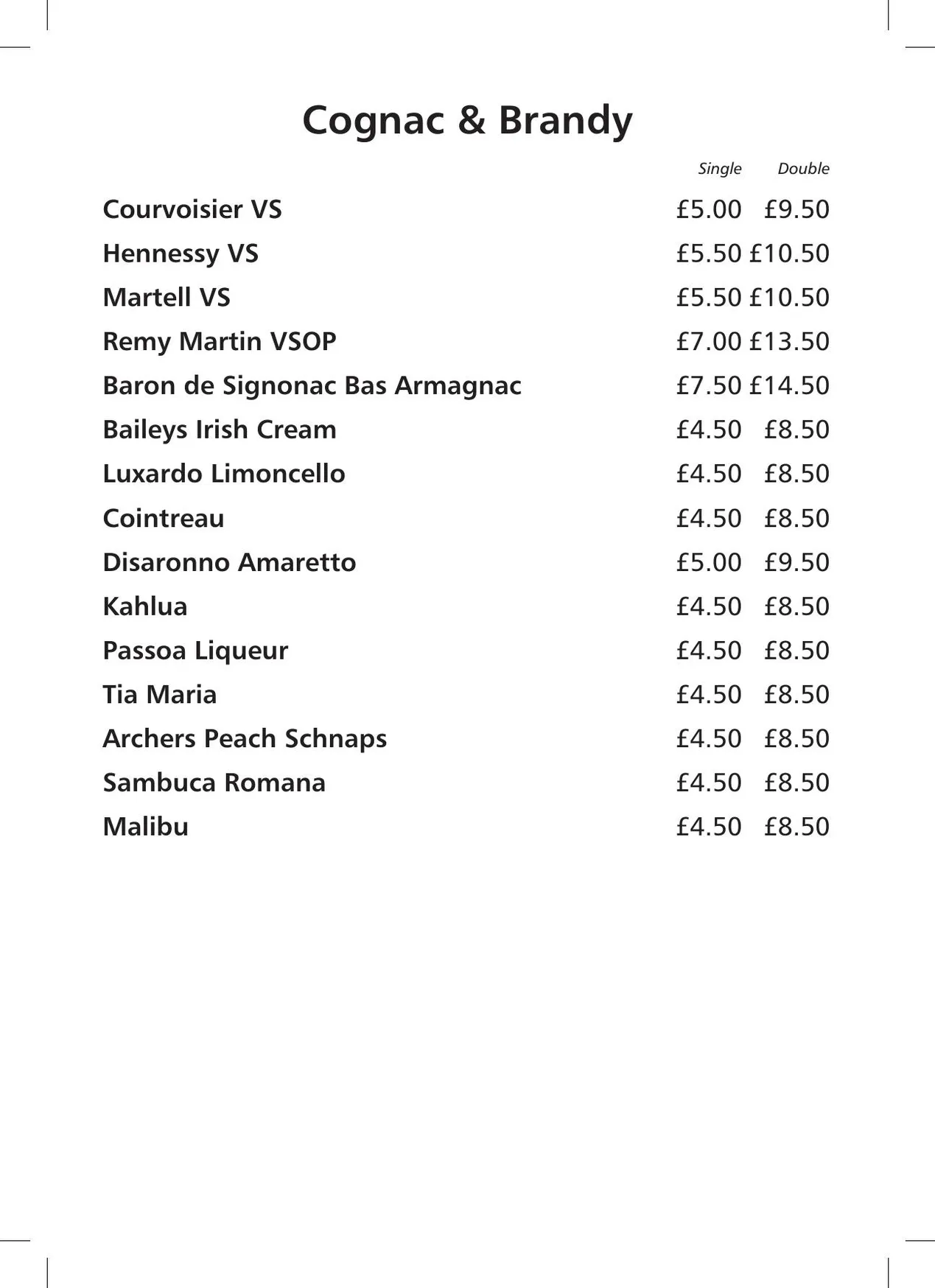 Root Spice menu, page 12