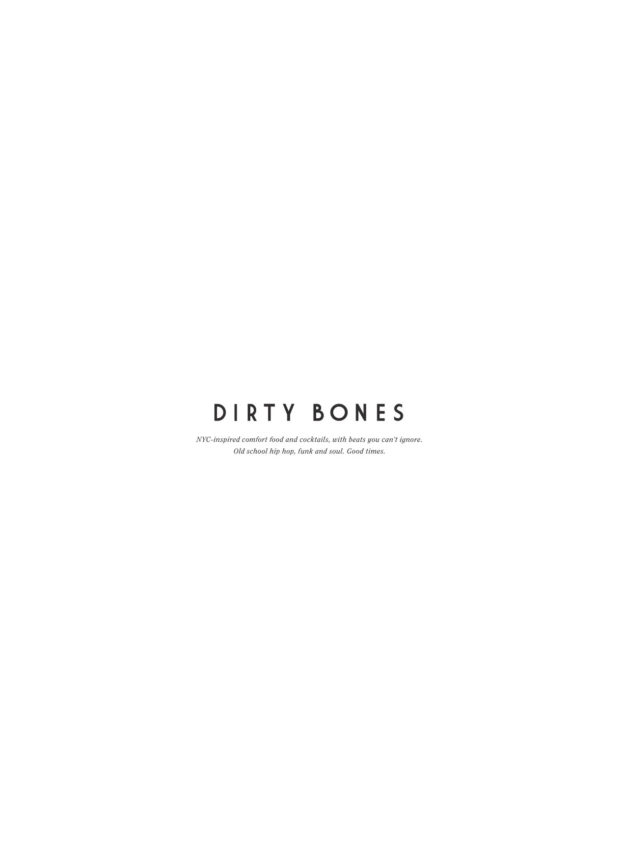 Dirty Bones Soho menu, page 2