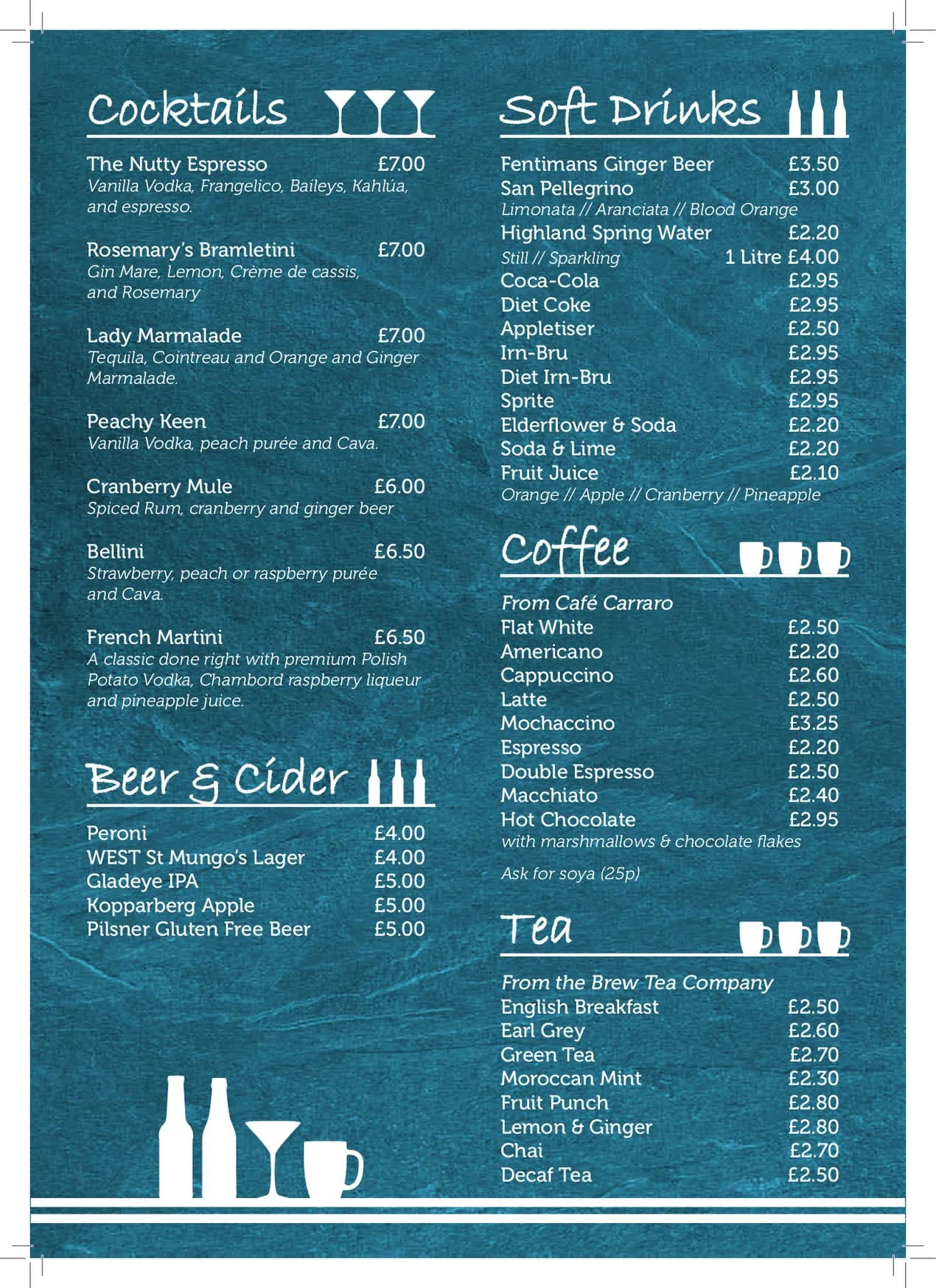 Ollie's menu, page 4