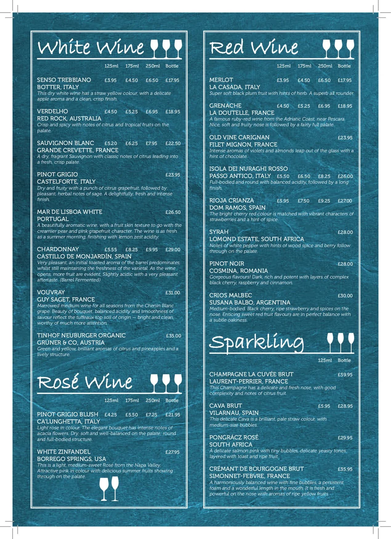 Ollie's menu, page 6