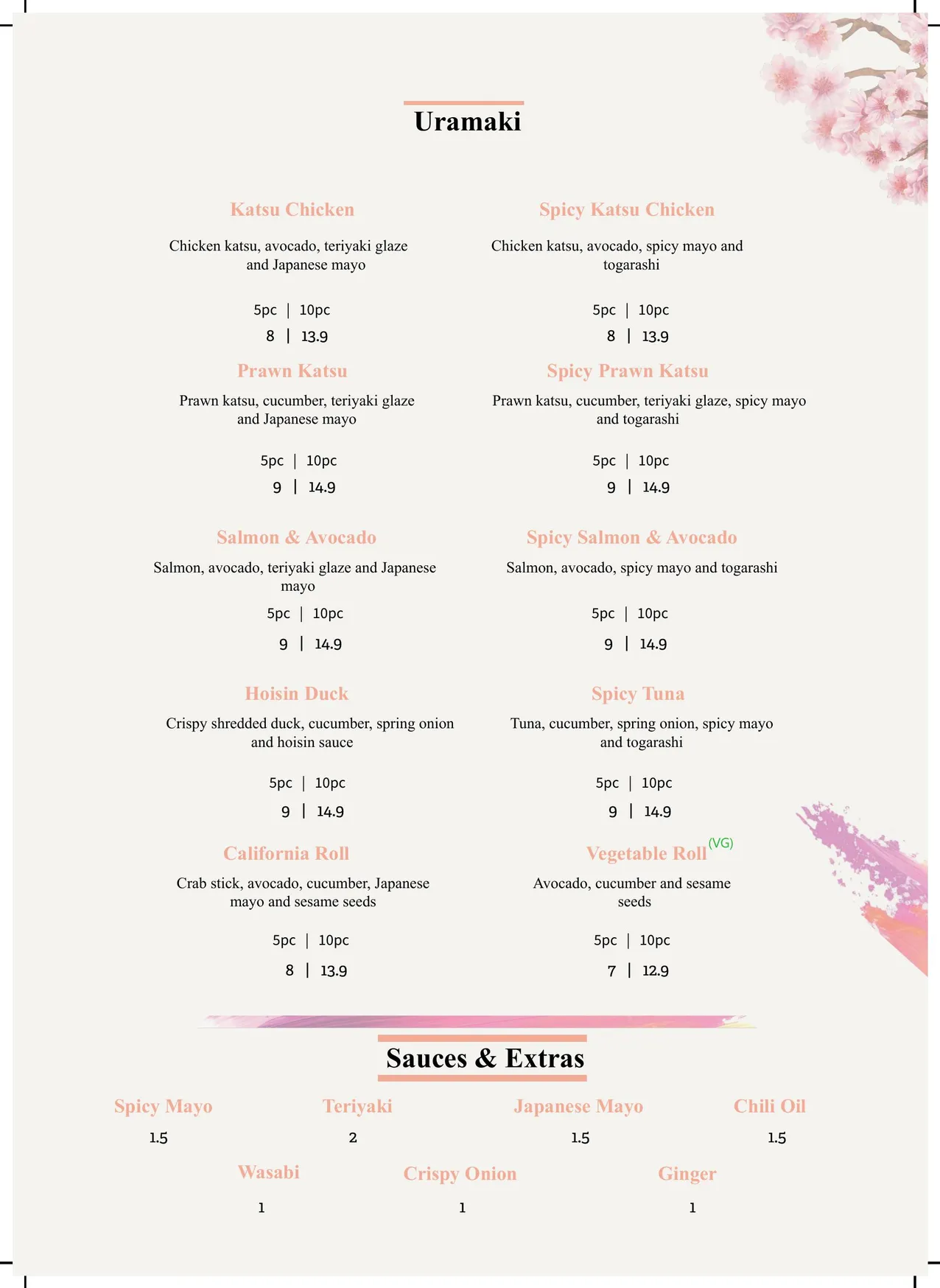 Nara Roll menu, page 7