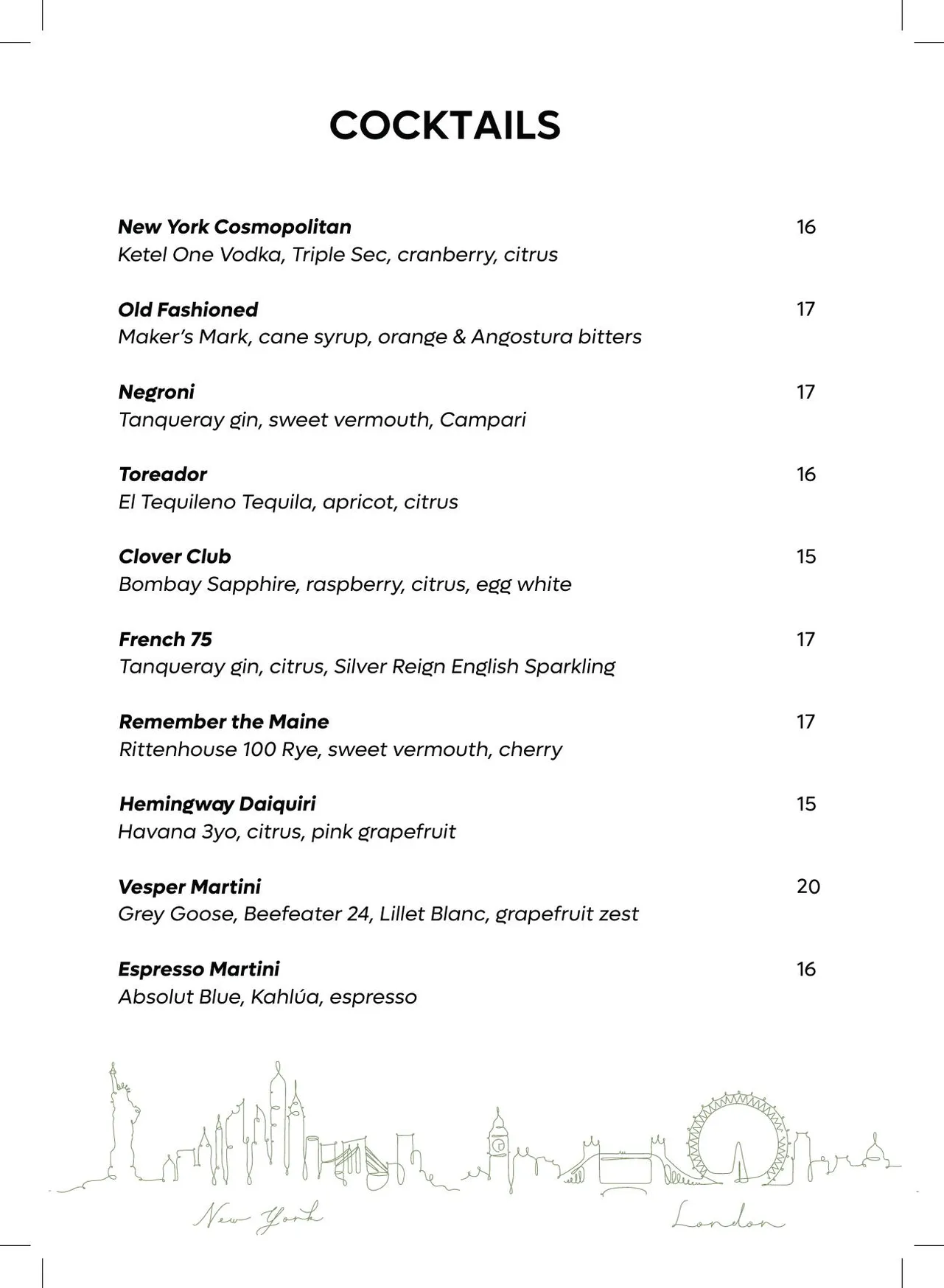 NYnLON menu, page 30