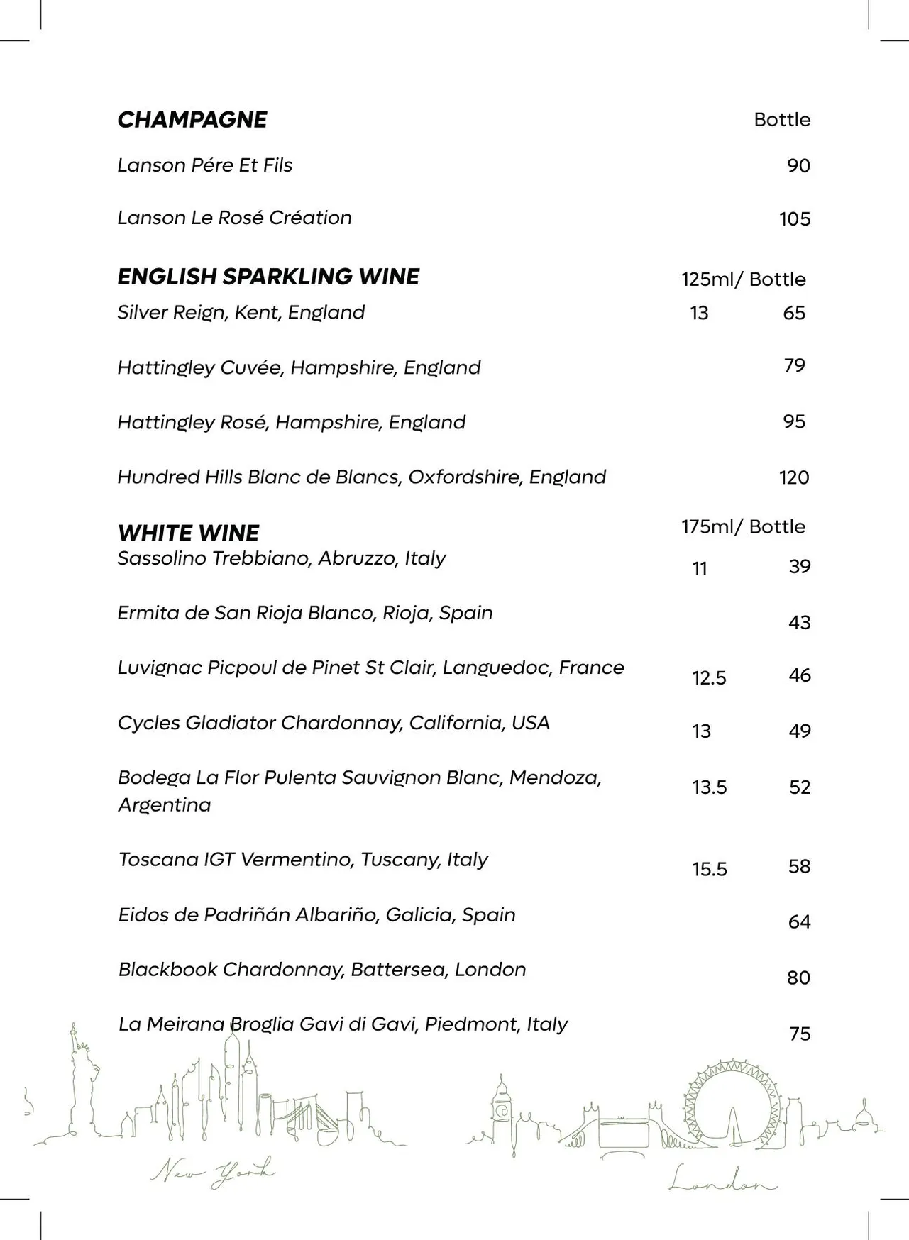NYnLON menu, page 33