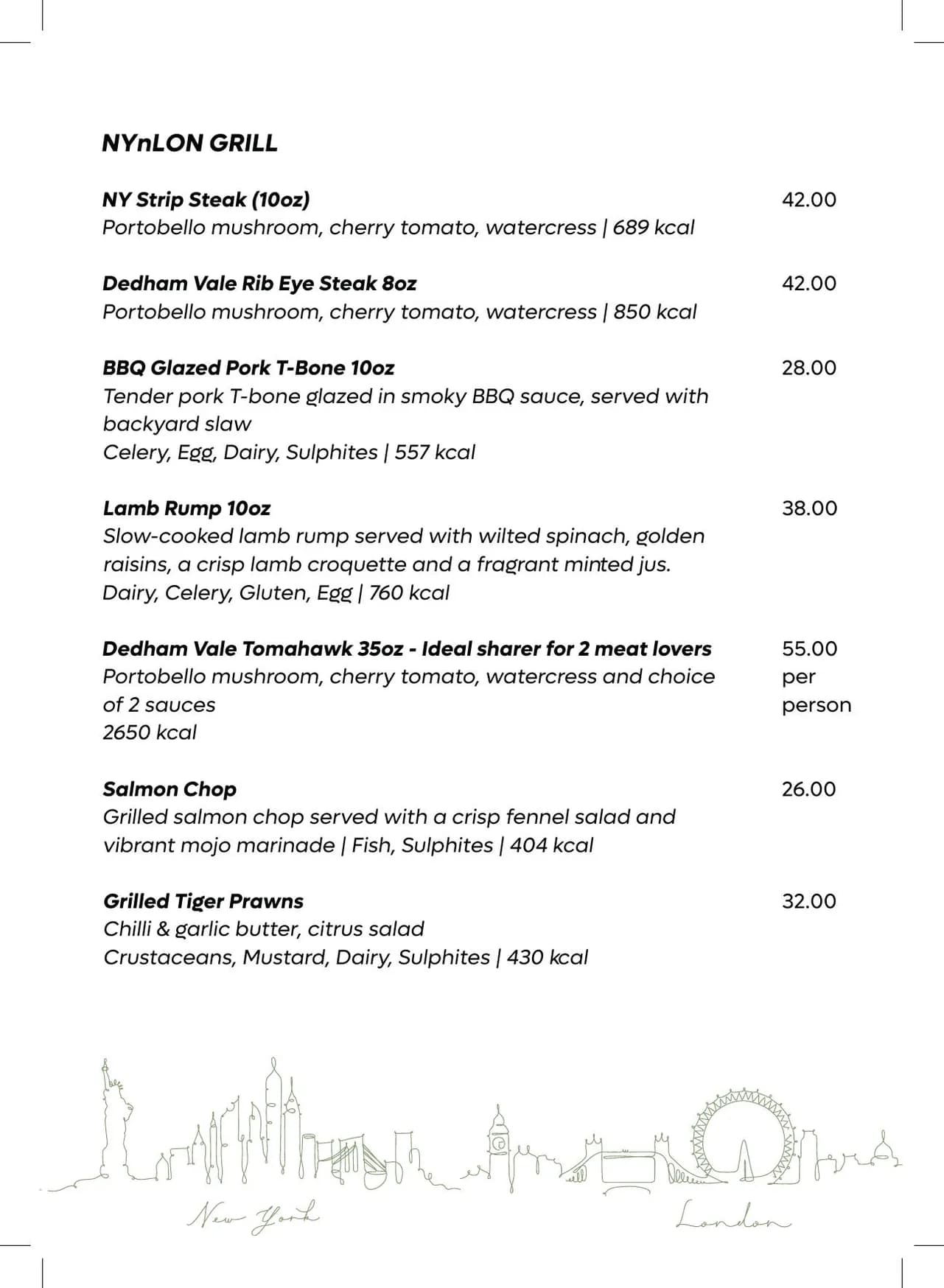 NYnLON menu, page 26