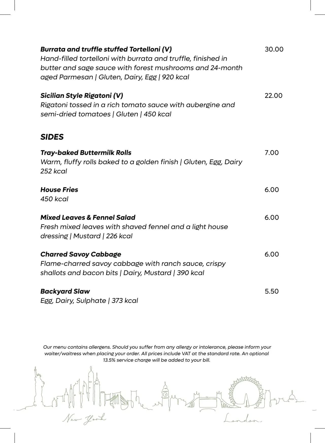 NYnLON menu, page 6