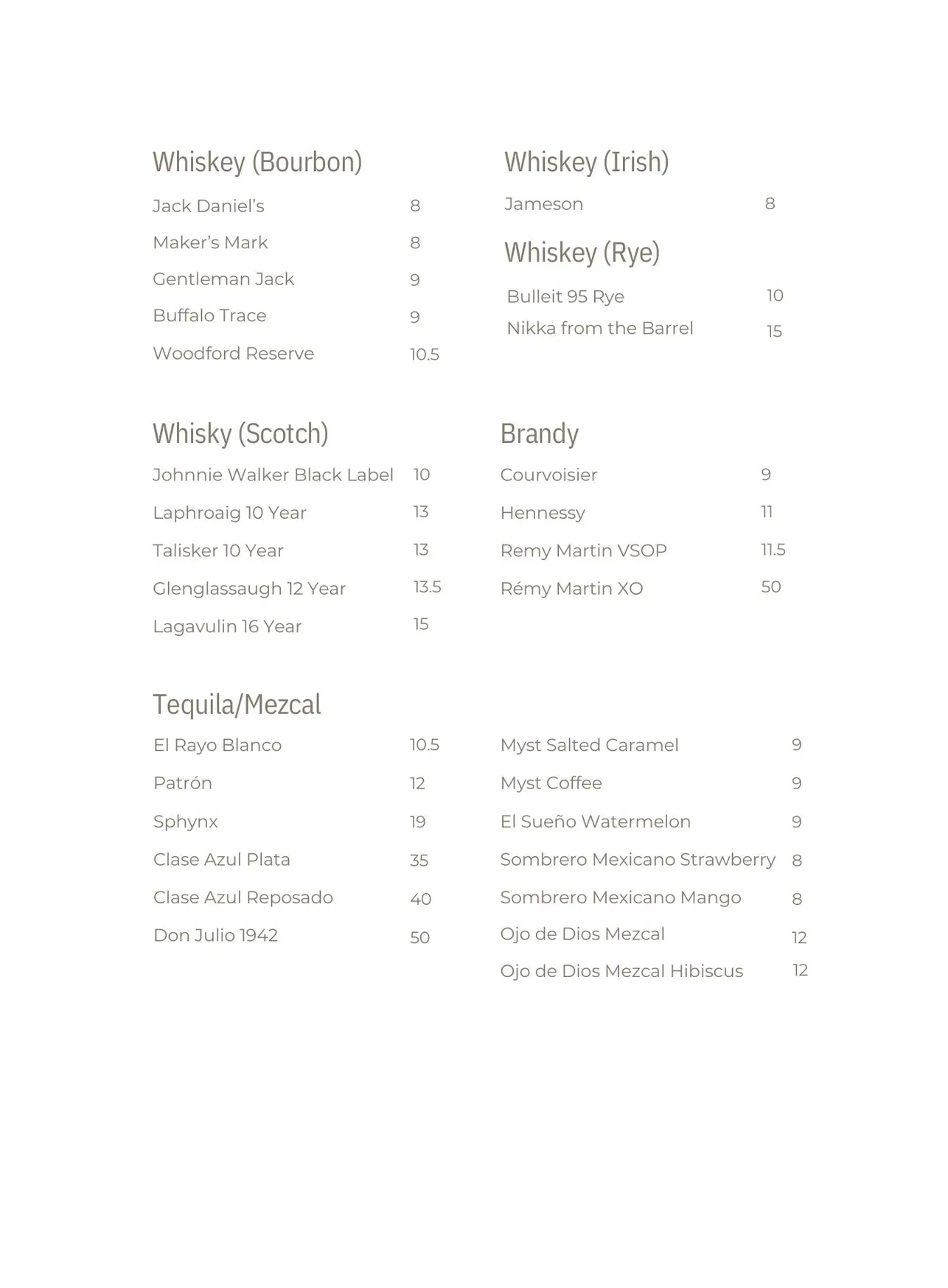 Habbibi menu, page 8