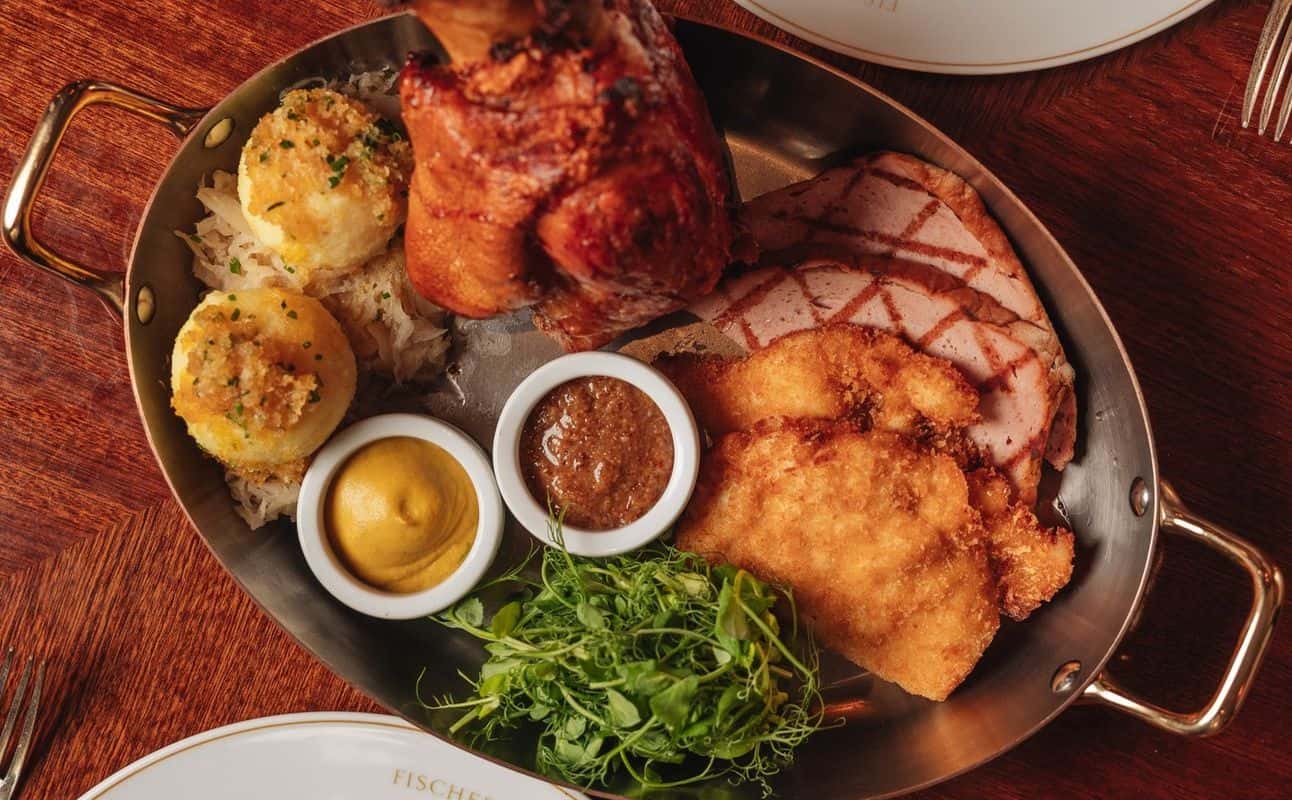 Enjoy German, Austrian, European, Gluten Free options, Vegan options, Vegetarian options, Restaurant, Free wifi, Highchairs available, Table service, Wheelchair accessible, $$$$, Families and Groups cuisine at Fischers in Marylebone, London
