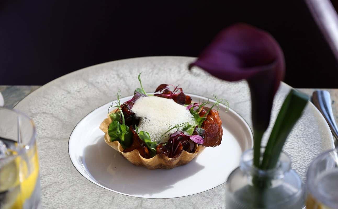 Enjoy British, Scottish, Hotel restaurant, Restaurant, Free wifi, Table service, Wheelchair accessible, $$$$, Business meetings, Families and Groups cuisine at The Lighthouse Restaurant and Bar in Leith, Edinburgh