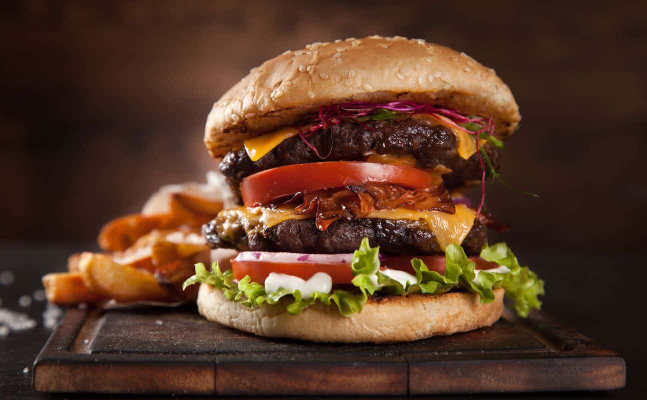 Enjoy Burgers and Steakhouse cuisine at The Empire of Burger & Steak in Gloucester Road, Bristol
