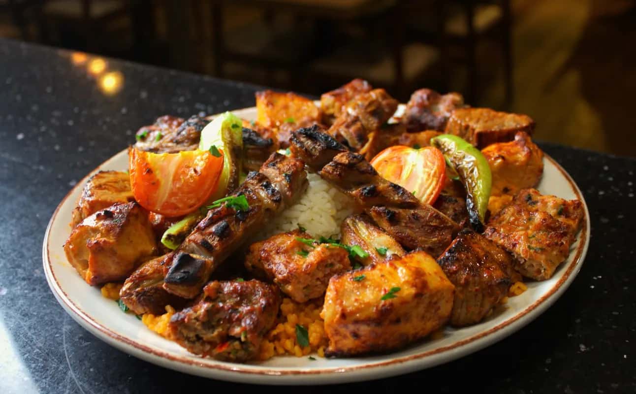 Enjoy Turkish, Mediterranean, Vegan options, Vegetarian options, Halal, Gluten Free options, Restaurant, Highchairs available, Table service, Indoor & outdoor seating, $, Families and Local cuisine cuisine at Lezzet in Cardiff Central, Cardiff