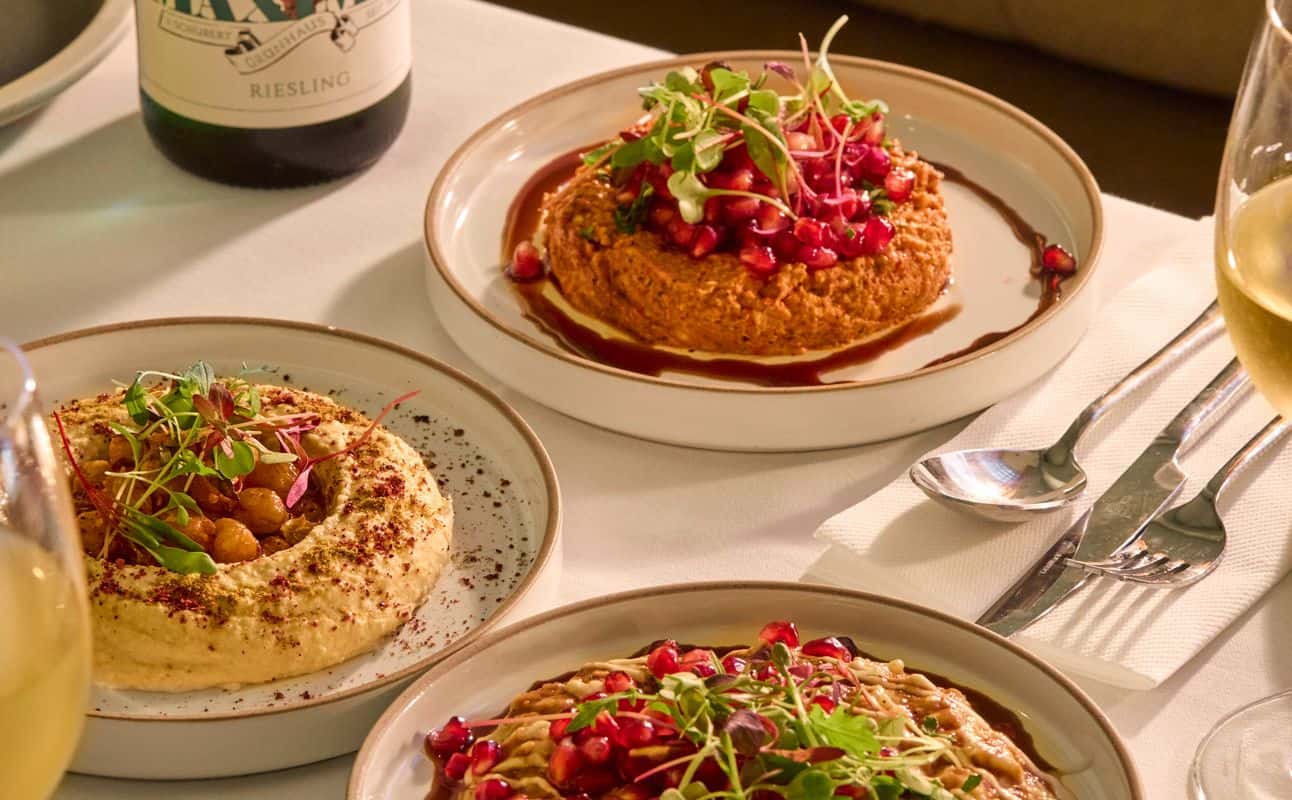 Enjoy Mediterranean, Syrian, Dairy free options, Gluten Free options, Vegan options, Vegetarian options, Restaurant, Dog friendly, $$, Groups and Families cuisine at Aram by Imad in Aldwych, London