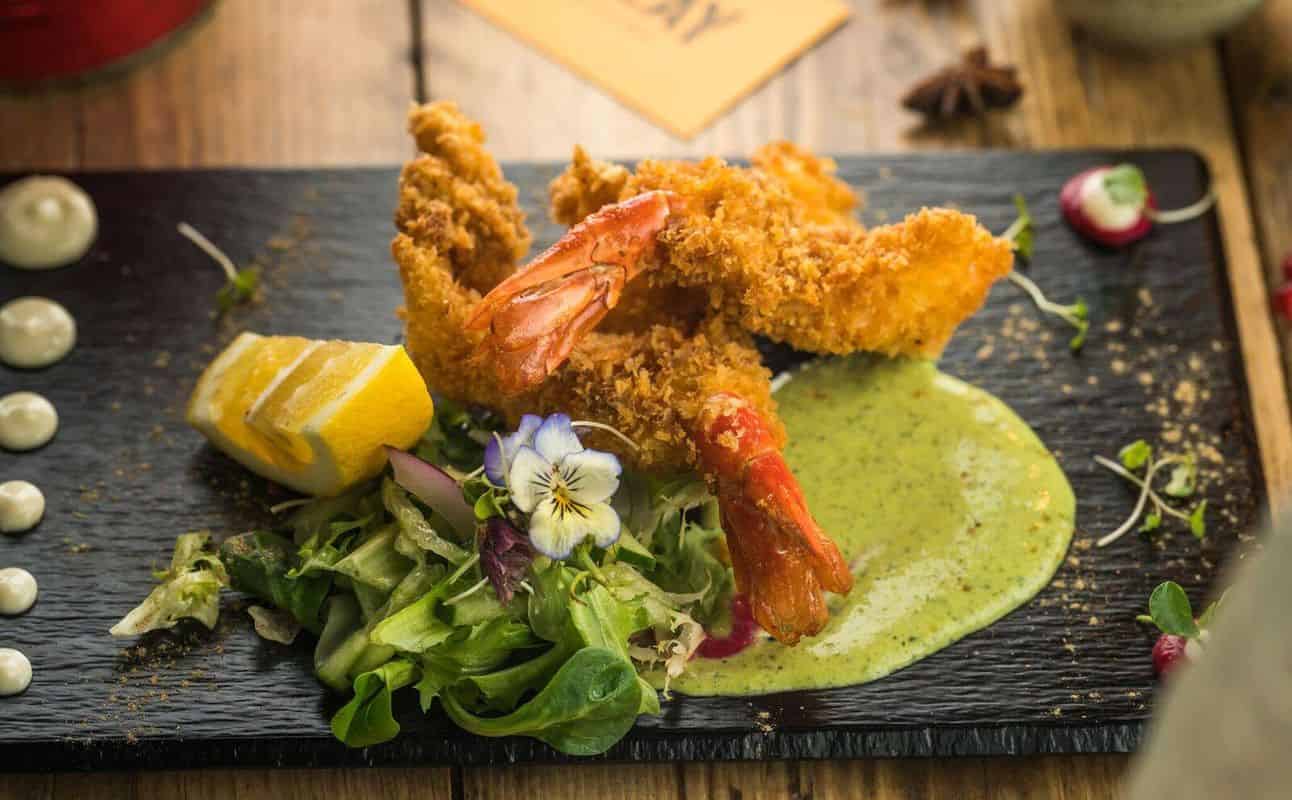 Enjoy Indian, Street Food, Gluten Free Options, Vegan Options, Vegetarian options, Restaurant, Indoor & Outdoor Seating, $$, Groups and Families cuisine at Bandook in Wapping Wharf, Bristol