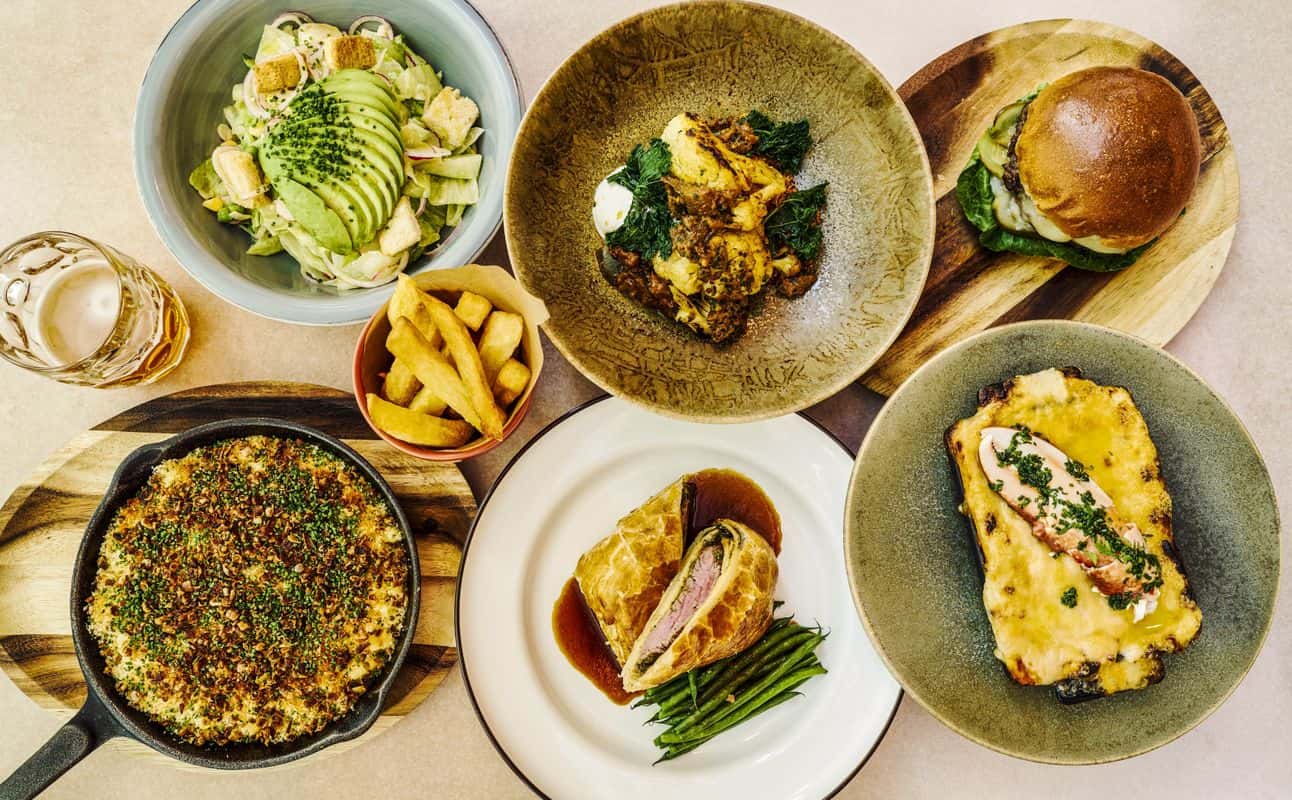 Enjoy European, Vegan options, Restaurant, Indoor & outdoor seating, Free wifi, $$$, Families and Groups cuisine at Riding House Bloomsbury in Bloomsbury, London