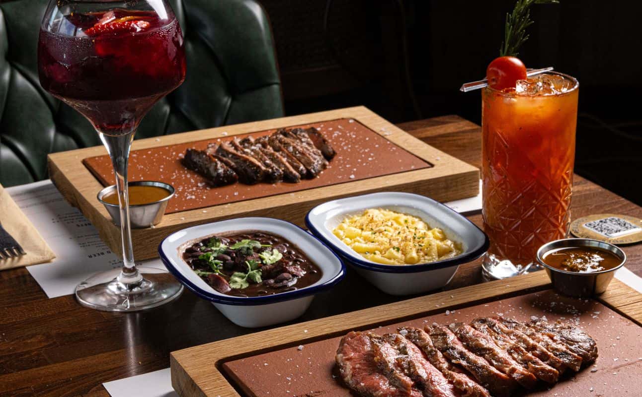 Enjoy Brazilian, Steakhouse, Gluten Free options, Vegan options, Vegetarian options, Restaurant, Bars & pubs, Highchairs available, Table service, Indoor & outdoor seating, $$$, Families, Groups and Special occasion cuisine at Estabulo Barnsley in Barnsley, Leeds