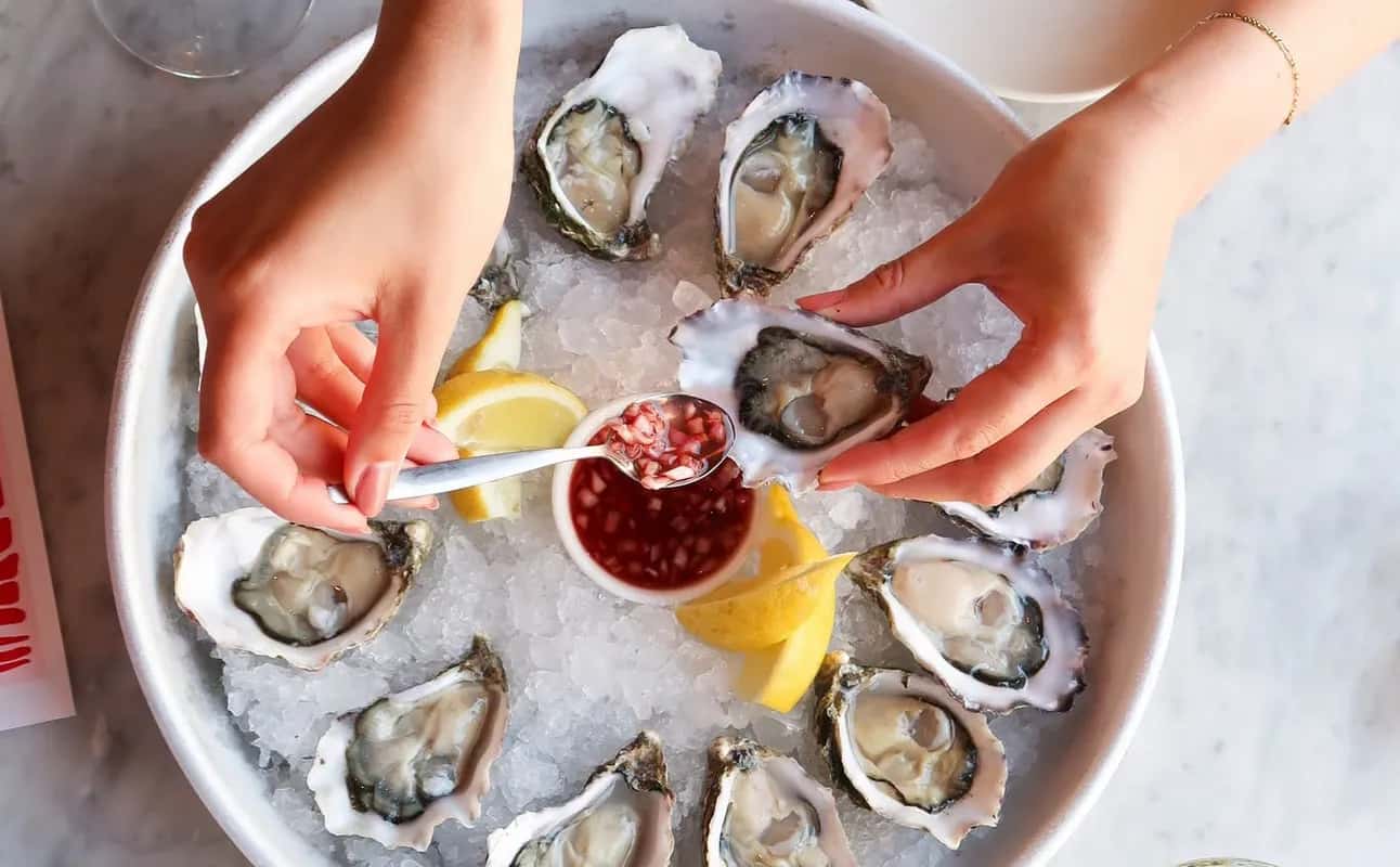 Enjoy European, Seafood, International, Vegetarian options, Gluten Free options, Restaurant, Table service, $$$, Families and Groups cuisine at The Seafood Bar in Soho, London