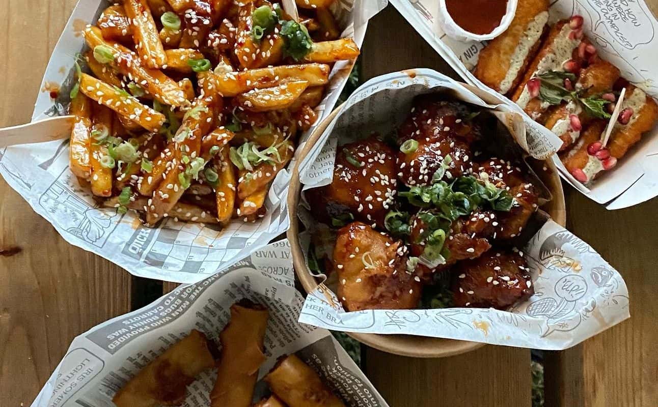 Enjoy Vegetarian, Indian, Fusion, Gluten Free options, Vegan options, Vegetarian options, Restaurant, Cocktail bar, Street parking, Non-smoking, Dog friendly, Free wifi, Highchairs available, $$, Groups, Families and Craft beer cuisine at Notty Bites x Somewhere in Brum in Jewellery Quarter, Birmingham