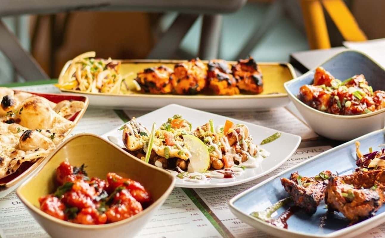 Enjoy Indian, Vegan options, Vegetarian options, Gluten Free options, Restaurant, Street parking, Highchairs available, Table service, $$, Groups and Families cuisine at Dhamaka in Central Bristol, Bristol