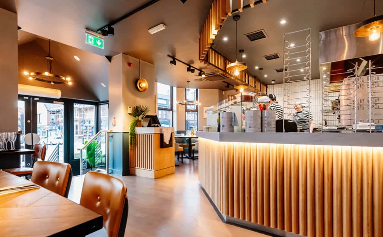 Enjoy Italian, Pizza, Vegetarian options, Restaurant, Indoor & outdoor seating, $$, Families and Groups cuisine at PizzaExpress Jesmond Newcastle in Jesmond, Newcastle upon Tyne
