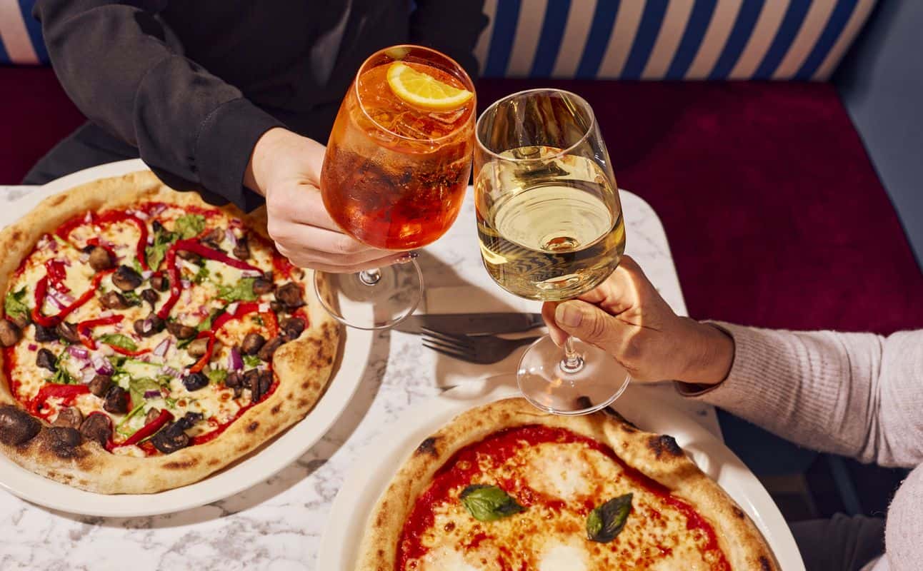 Enjoy Italian, Pizza, Vegetarian options, Vegan options, Gluten Free options, Restaurant, Free wifi, Highchairs available, Indoor & outdoor seating, Free onsite parking, Table service, $, Families and Local cuisine cuisine at Prezzo Italian Romsey in Romsey, Southampton