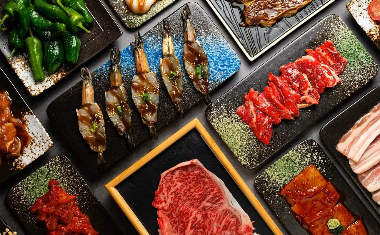 Enjoy Asian, Korean, Japanese, Restaurant, Free wifi, Highchairs available, Indoor & outdoor seating, Private dining, Street parking, Table service, Wheelchair accessible, $$$, Families and Groups cuisine at Keonbae Royal Wharf in Royal Wharf, London