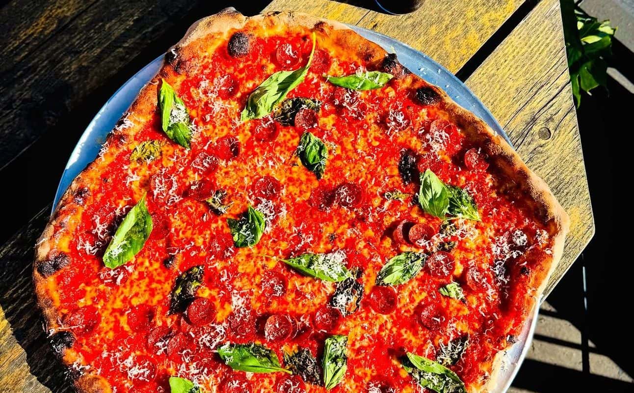 Enjoy Pizza, British, Vegetarian options, Restaurant, Bars & pubs, Non-smoking, Beer garden, Street parking, Indoor & outdoor seating, Highchairs available, Free wifi, Dog friendly, $$, Live music, Groups, Families and Date night cuisine at The Prestonville Arms in Brighton City Centre, Brighton