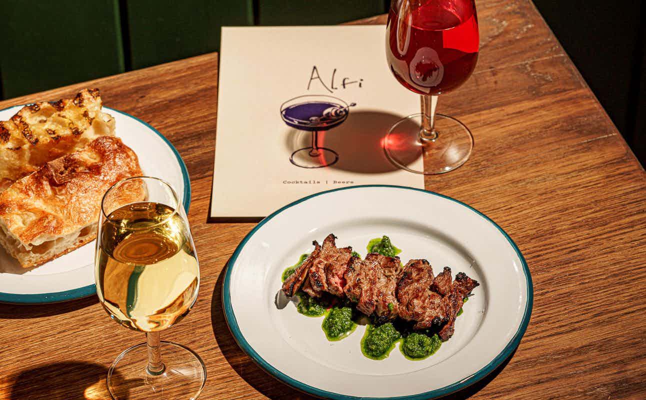 Enjoy Italian, Bars & Pubs, Wine Bar, Restaurant, Indoor & Outdoor Seating and Groups cuisine at Alfi in Spitalfields, London