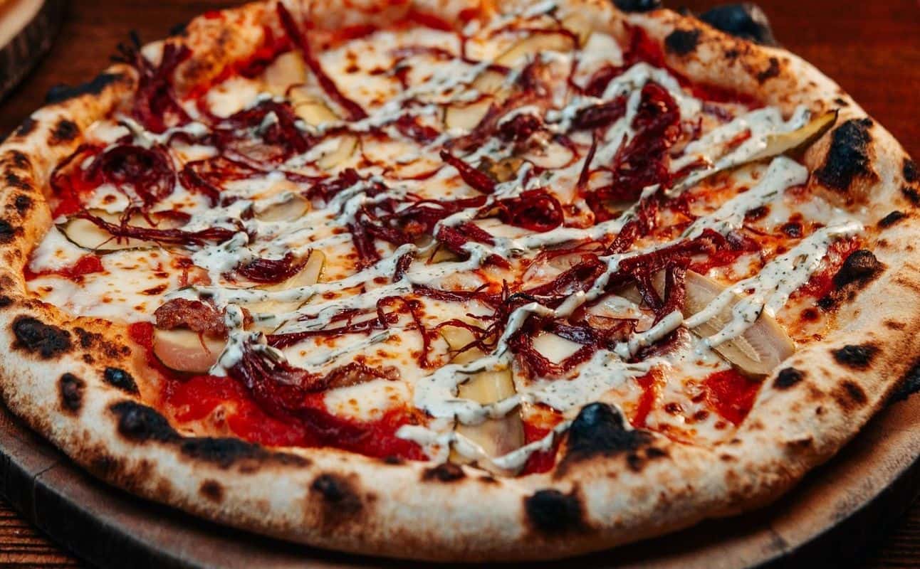 Enjoy Pizza, Gluten Free options, Vegan options, Vegetarian options, Restaurant, Free wifi, Wheelchair accessible, Highchairs available, Indoor & outdoor seating, Table service, $$, Groups, Families and Wine bar cuisine at Pizza Dough Company in Gosforth, Newcastle upon Tyne