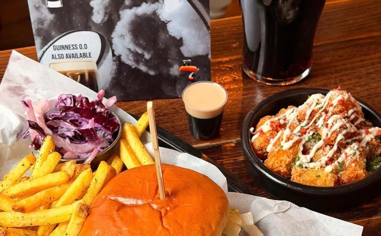 Enjoy Pub Food, Burgers, Vegetarian options, Hotel restaurant, Bars & pubs, Free wifi, Indoor & outdoor seating, $$, Groups and Bar scene cuisine at The Black Lion in Manchester City Centre, Manchester