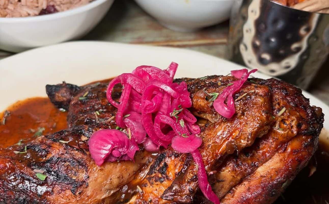 Enjoy Caribbean, Jamaican, Gluten Free options, Vegan options, Vegetarian options, Restaurant, Dog friendly, Free wifi, Highchairs available, Indoor & outdoor seating, Table service, Wheelchair accessible, $$, Groups, Families and Kids cuisine at Turtle Bay Bristol in Bristol City Centre, Bristol