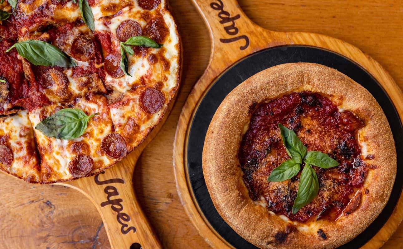 Enjoy Italian, Pizza, American, Vegan options, Halal, Vegetarian options, Restaurant, Street parking, Table service, $$, Families, Groups, Business meetings, Date night and Live music cuisine at Japes in Camden, London