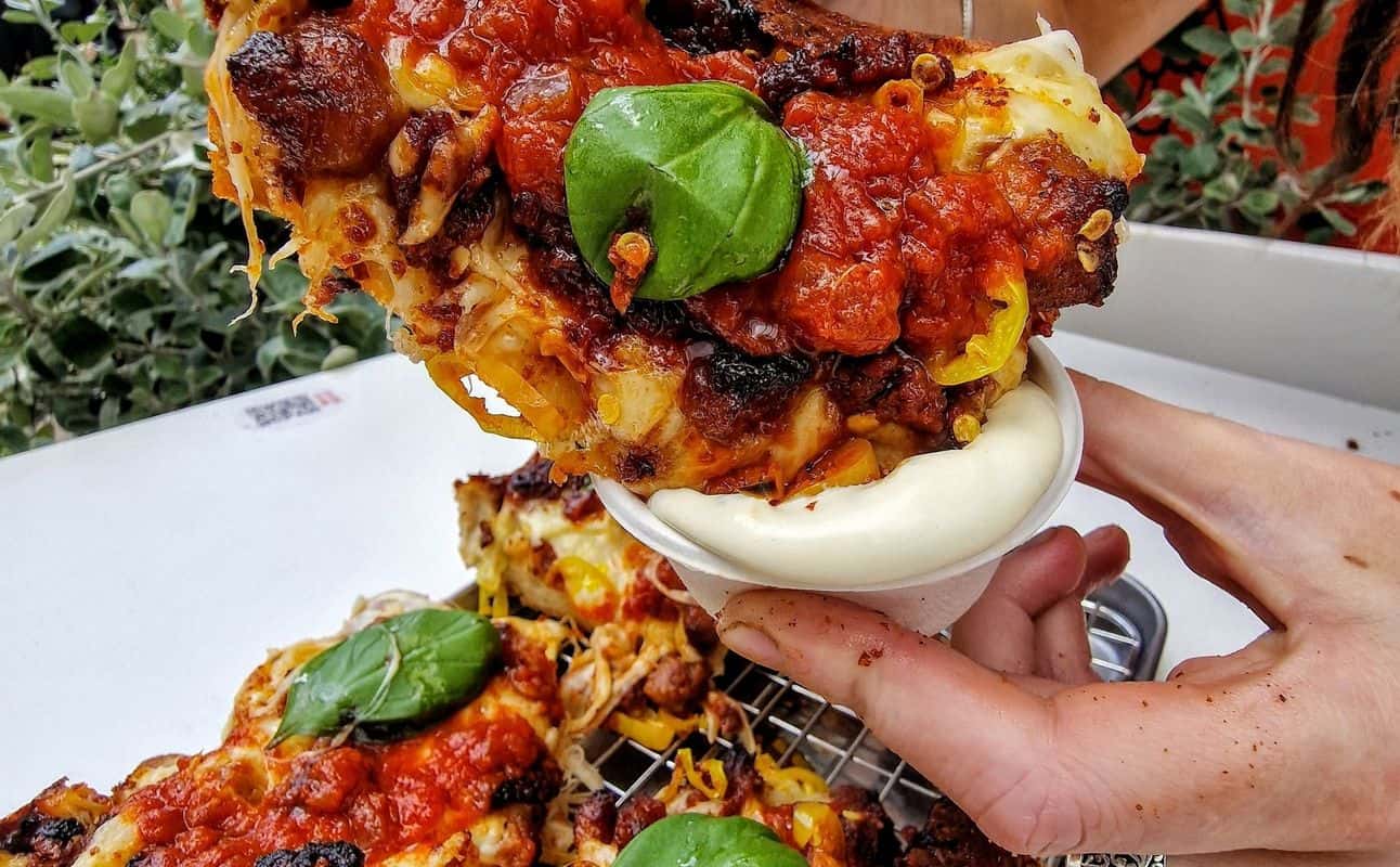Enjoy Pizza, Vegetarian options, Vegan options, Gluten Free options, Restaurant, Indoor & outdoor seating, Highchairs available, Table service, Dog friendly, $$$ and Groups cuisine at Ramona in Ancoats, Manchester