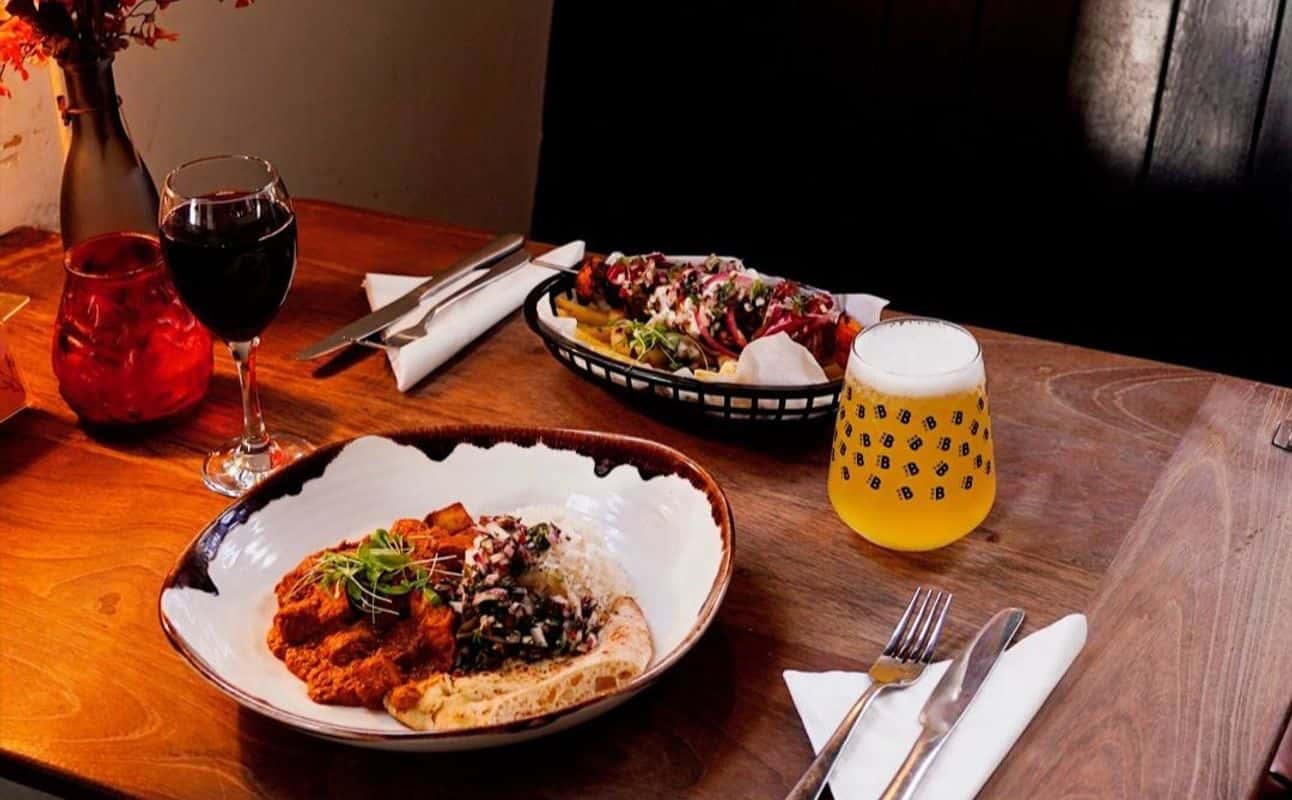 Enjoy British, Vegan options, Vegetarian options, Dairy free options, Gluten Free options, Bars & pubs, Dog friendly, Free wifi, Highchairs available, Indoor & outdoor seating, Street parking, Wheelchair accessible, $$, Groups and Live music cuisine at The Brunswick Kitchen in Hove, Brighton