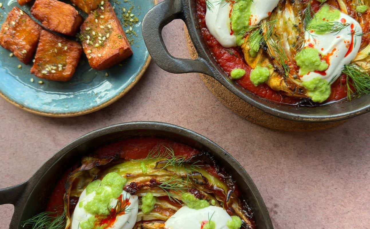 Enjoy Middle Eastern, Small plates, American, Vegan options, Vegetarian options, Gluten Free options, Restaurant, Highchairs available, Free wifi, Table service, $$, Families, Groups and Kids cuisine at The Good Egg in Stoke Newington, London