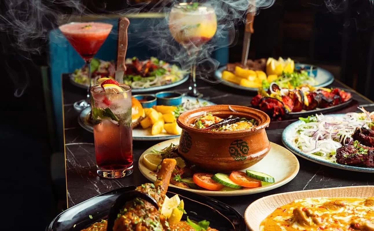 Enjoy Indian, Vegetarian options, Gluten Free options, Vegan options, Halal, Restaurant, Free wifi, Private dining, Table service, Wheelchair accessible, $$, Groups, Families and Kids cuisine at ZOYA Indian Lounge in King's Cross, London