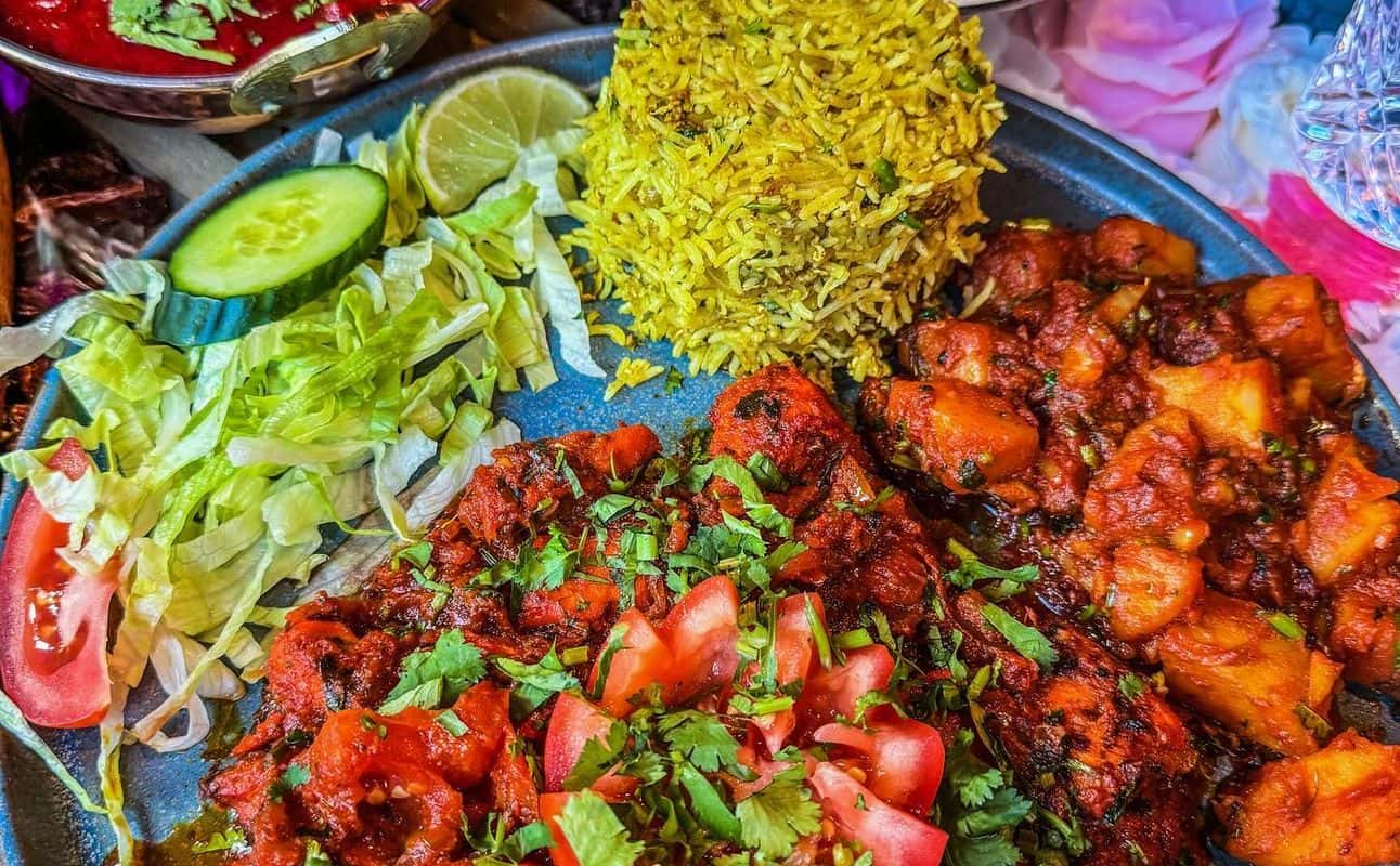 Enjoy Indian, Asian, Vegan options, Vegetarian options, Restaurant, Free wifi, Non-smoking, Street parking, Table service, Waterfront, Wheelchair accessible, $$, Families, Groups and Special occasion cuisine at Spice Bloom Indian Restaurant in Liverpool City Centre, Liverpool