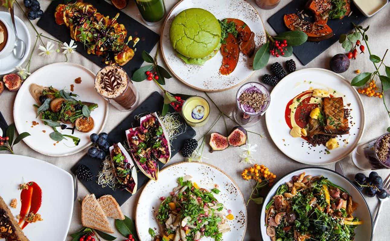 Enjoy Vegan cuisine at Wild Food Café - Neal's Yard in Covent Garden, London