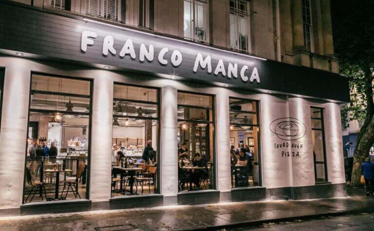 Enjoy Italian, Pizza, Gluten Free options, Vegan options, Vegetarian options, Restaurant, Free wifi, Highchairs available, Table service, Child friendly, $$, Groups, Families and Kids cuisine at Franco Manca Bristol in Bristol City Centre, Bristol